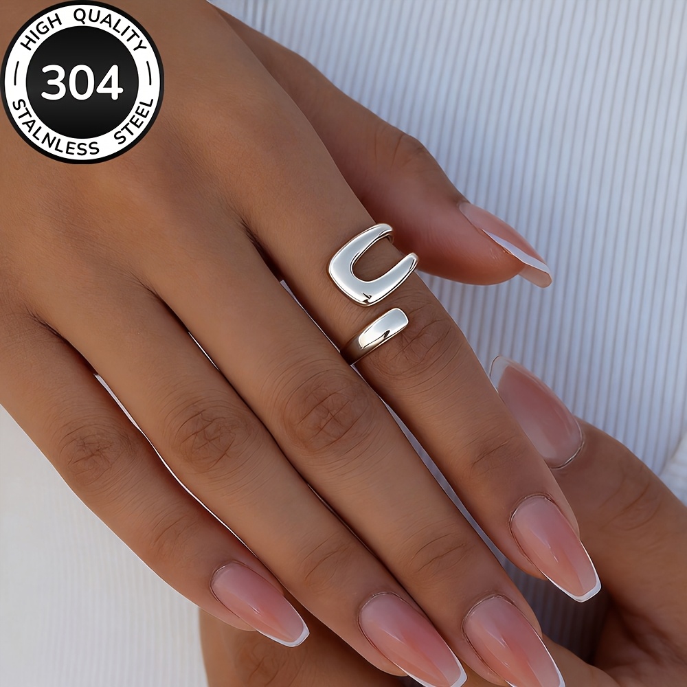 Women's Hypoallergenic Golden Open Ring, Elegant Design